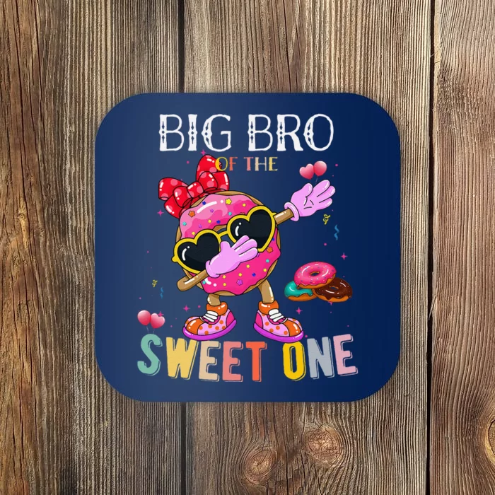 Big Brother Of The Dabbing Donut Birthday Girl Donut Sweet Coaster