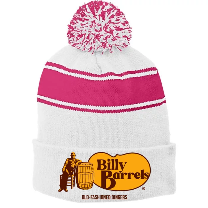 Billy Barrels Oldfashioned Dingers Stripe Pom Pom Beanie