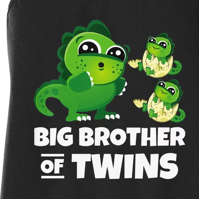 Big Brother of Twins Older Brother of Twin Announcement Women's Racerback Tank