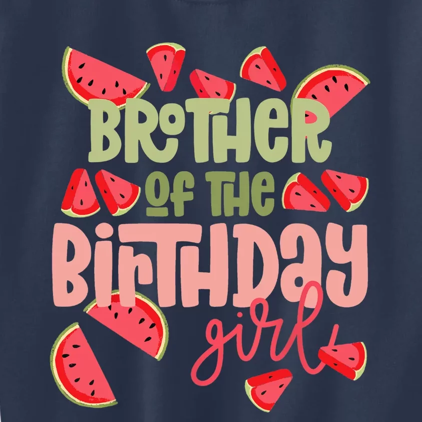 Brother Birthday One in a Melon Watermelon Birthday Girl Kids Sweatshirt