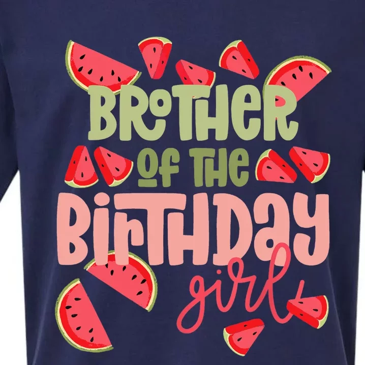 Brother Birthday One in a Melon Watermelon Birthday Girl Sueded Cloud Jersey T-Shirt