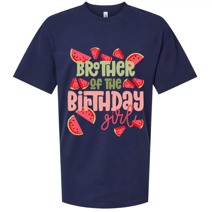 Brother Birthday One in a Melon Watermelon Birthday Girl Sueded Cloud Jersey T-Shirt