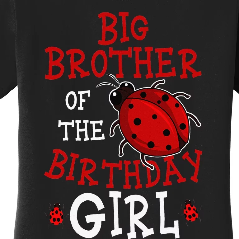 Big Brother Of The Birthday Ladybug Bday Celebration Women's T-Shirt