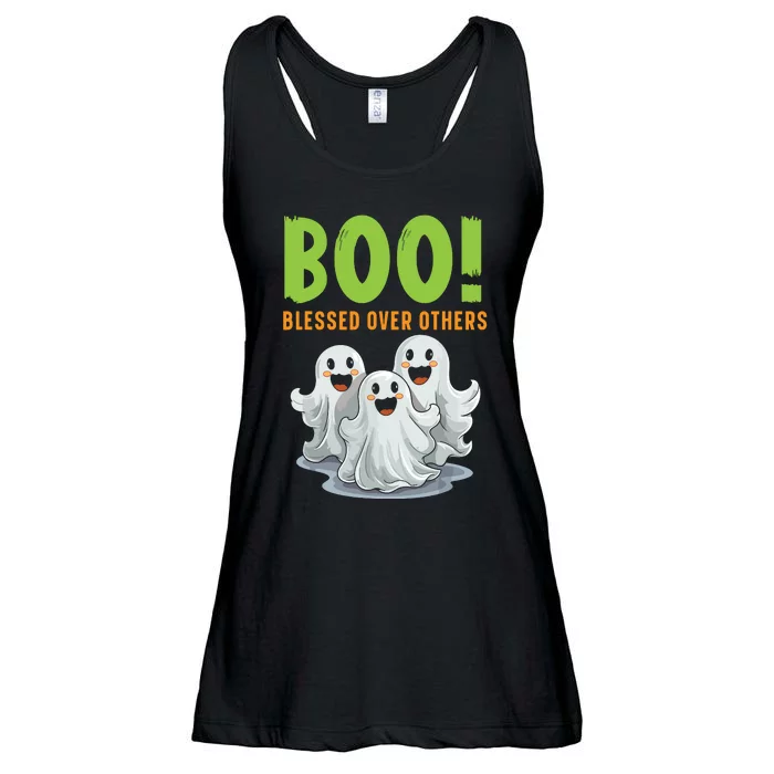 Boo Blessed Over Others Halloween Jesus Ladies Essential Flowy Tank