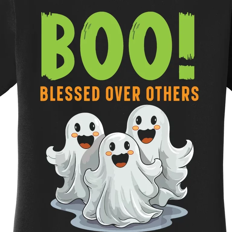 Boo Blessed Over Others Halloween Jesus Women's T-Shirt