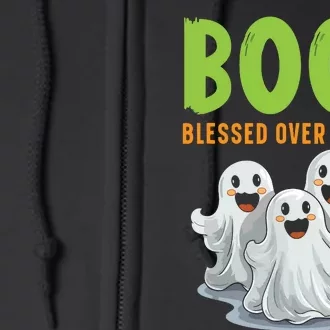 Boo Blessed Over Others Halloween Jesus Full Zip Hoodie