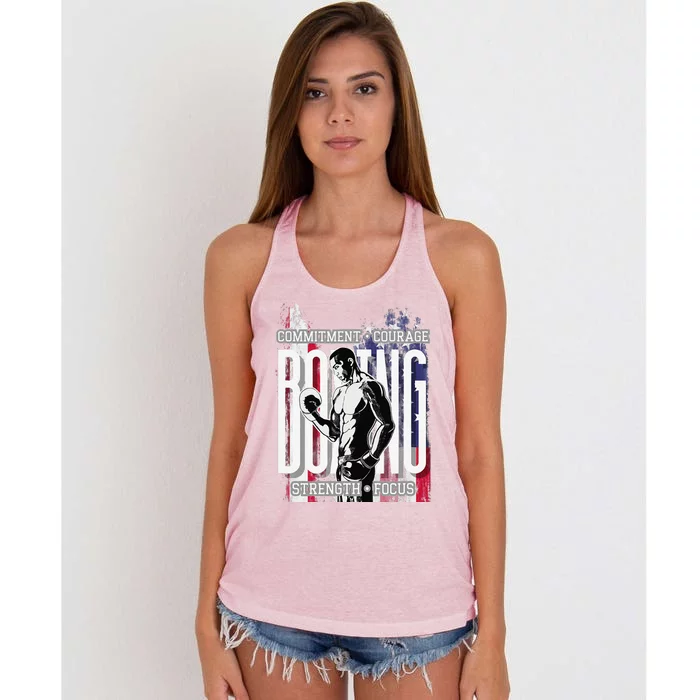 Boxing Women's Knotted Racerback Tank