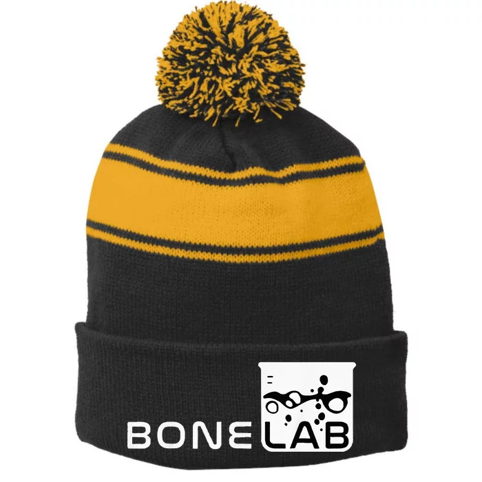 Bonelabs Stripe Pom Pom Beanie