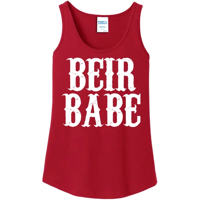 Beir Babe Oktoberfest Funny Ladies Essential Tank