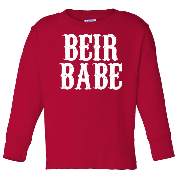 Beir Babe Oktoberfest Funny Toddler Long Sleeve Shirt