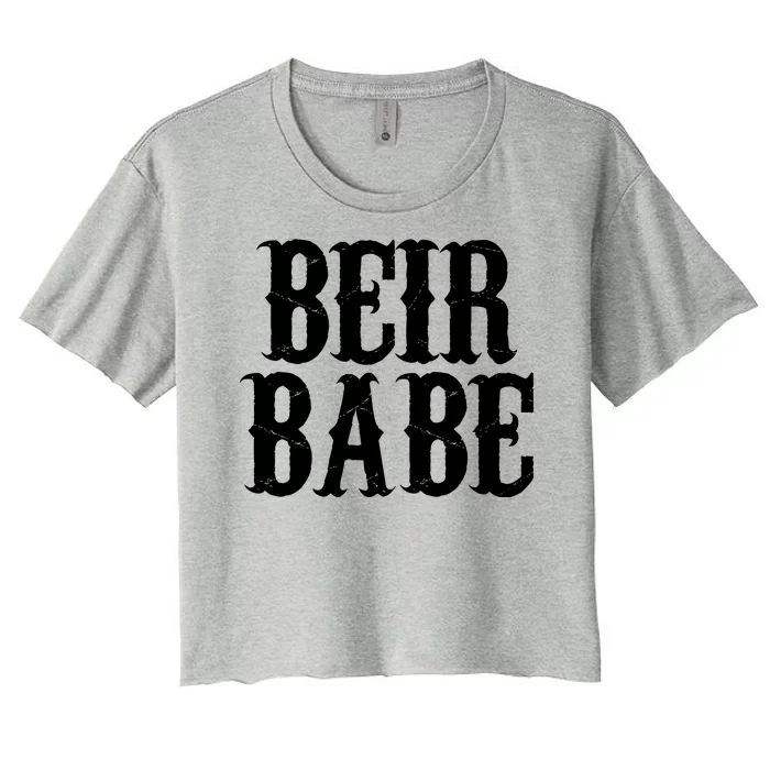 Beir Babe Oktoberfest Funny Women's Crop Top Tee