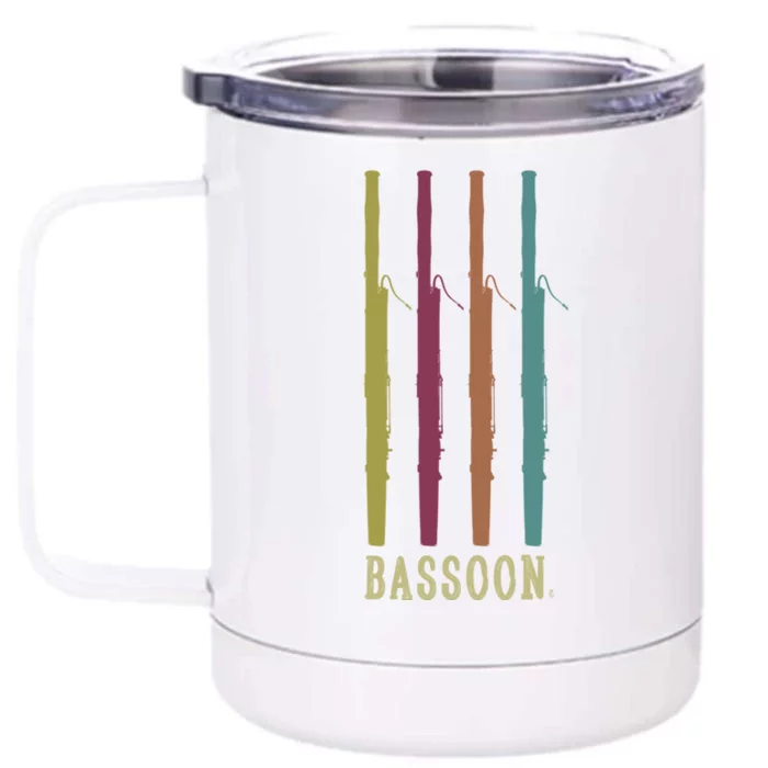 Bassoon Bassoon Orchestra Musical Instrut Gift Front & Back 12oz Stainless Steel Tumbler Cup