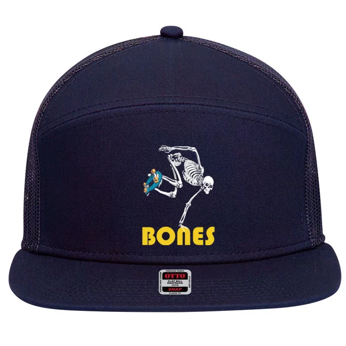 Bones 7 Panel Mesh Trucker Snapback Hat