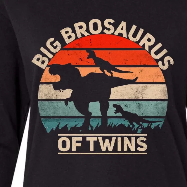 Big Brosaurus Of Twins Big Brother Of Twins Annonce Womens Cotton Relaxed Long Sleeve T-Shirt