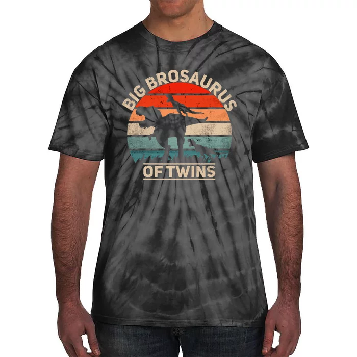 Big Brosaurus Of Twins Big Brother Of Twins Annonce Tie-Dye T-Shirt