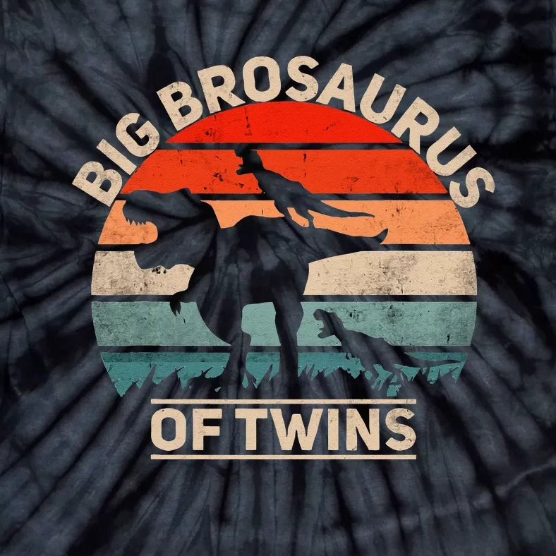 Big Brosaurus Of Twins Big Brother Of Twins Annonce Tie-Dye T-Shirt