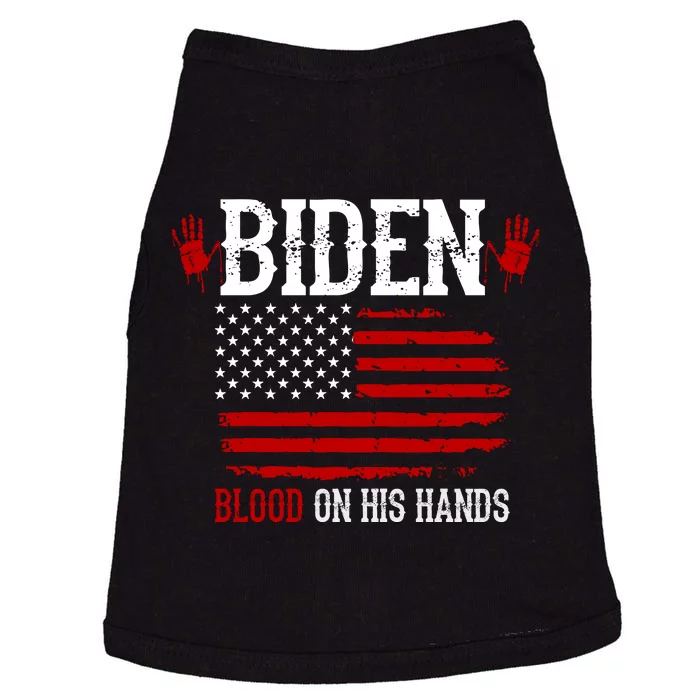 Biden Blood On His Hands Doggie Tank