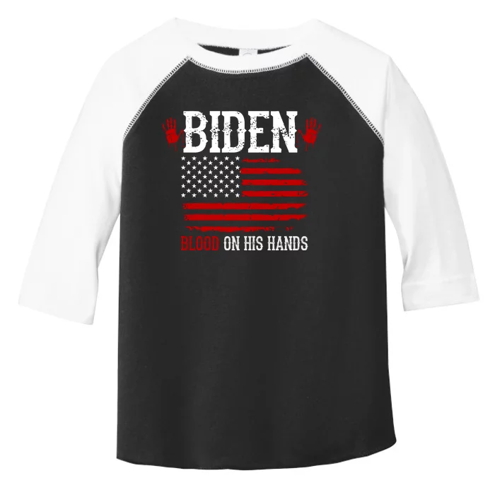 Biden Blood On His Hands Toddler Fine Jersey T-Shirt