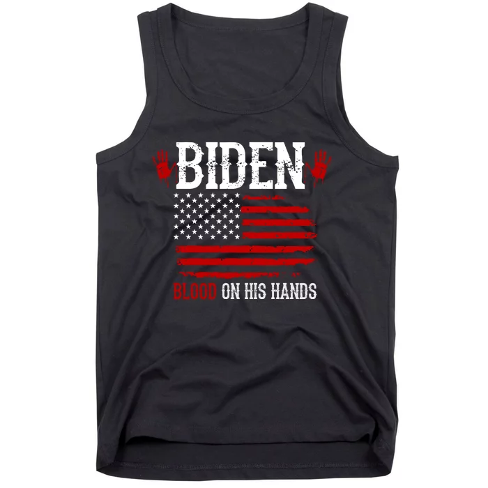 Biden Blood On His Hands Tank Top