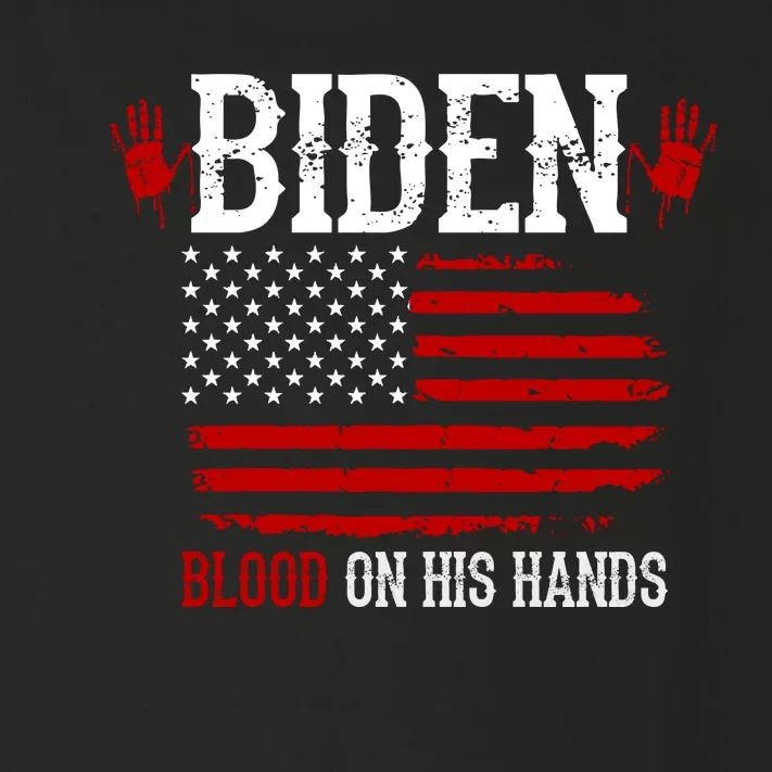 Biden Blood On His Hands Toddler Long Sleeve Shirt