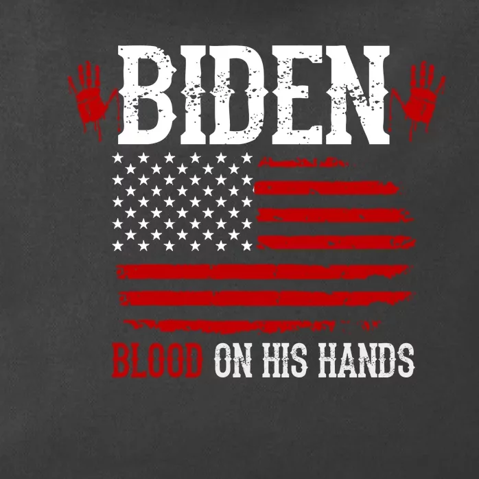 Biden Blood On His Hands Zip Tote Bag