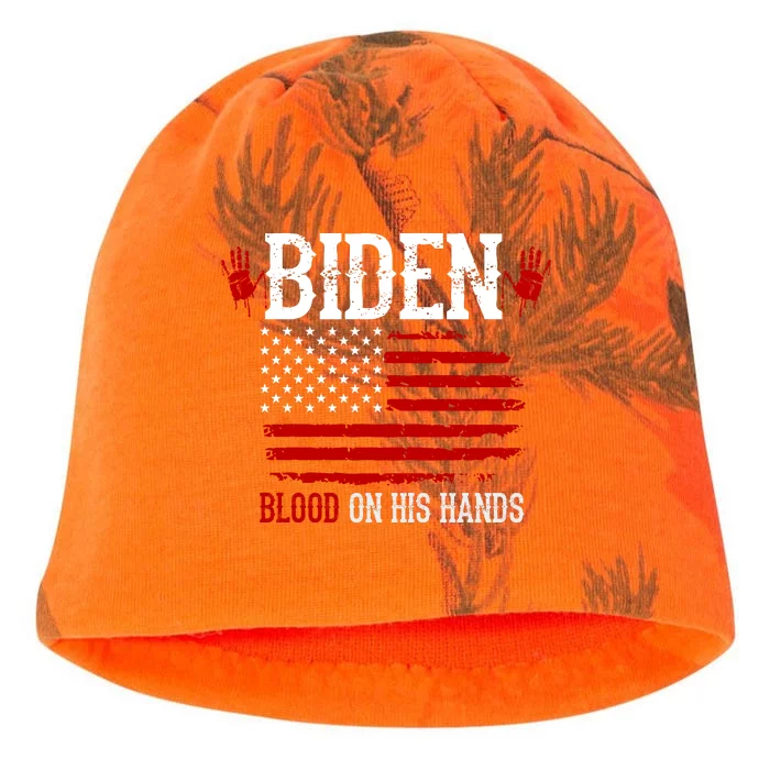 Biden Blood On His Hands Kati - Camo Knit Beanie