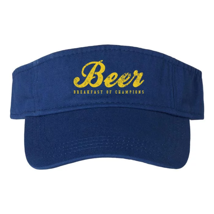 Beer Breakfast Of Champions Gift Vintage Inspired Funny Gift Valucap Bio-Washed Visor