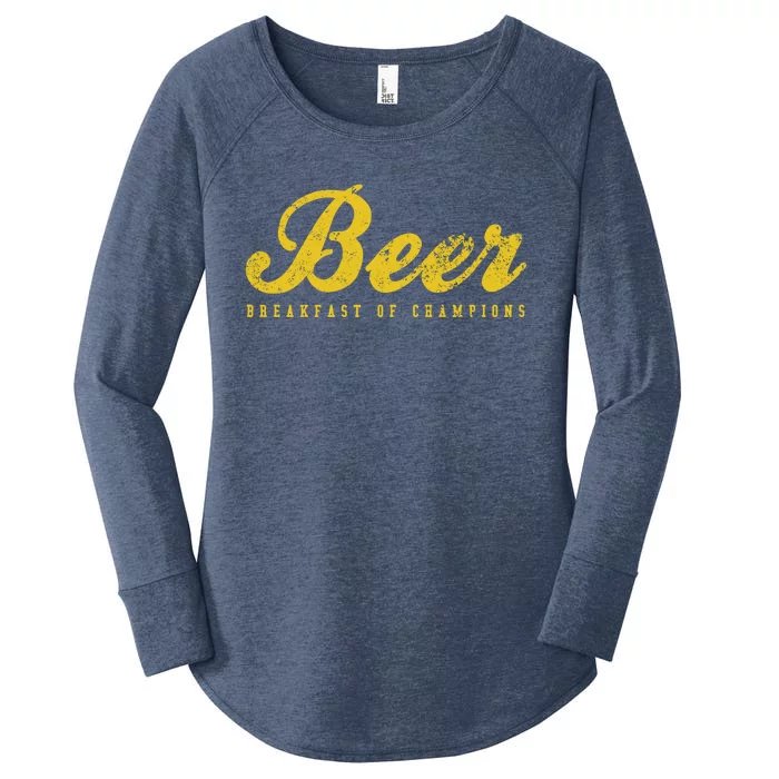 Beer Breakfast Of Champions Gift Vintage Inspired Funny Gift Women's Perfect Tri Tunic Long Sleeve Shirt