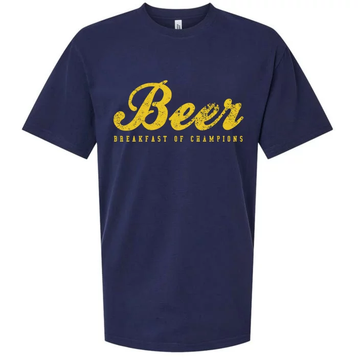 Beer Breakfast Of Champions Gift Vintage Inspired Funny Gift Sueded Cloud Jersey T-Shirt