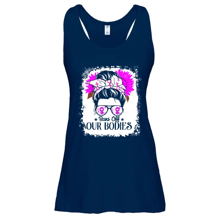 Bleached Bans Off Our Bodies Rights Female Choice Ladies Essential Flowy Tank