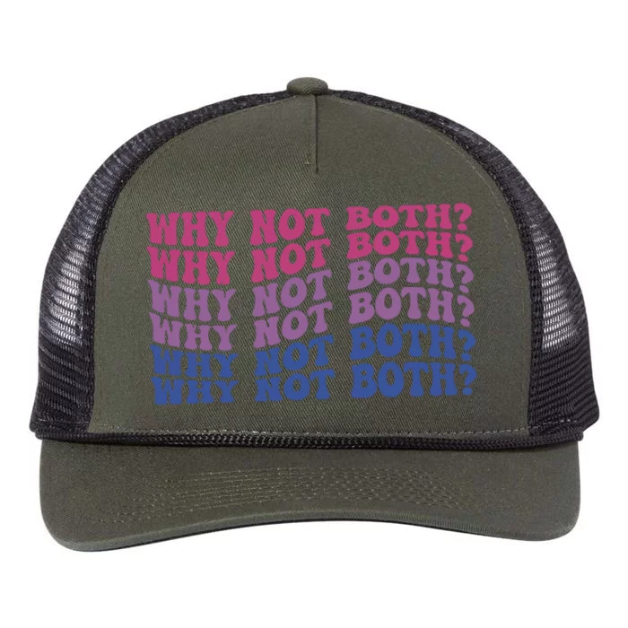 Bisexual Bi Pride Bisexual Pride Lgbtq Gift Retro Rope Trucker Hat Cap