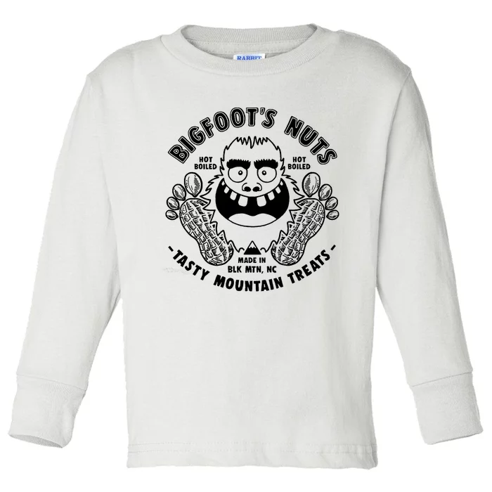 Bigfoot Boiled Peanuts Funny Sasquatch Toddler Long Sleeve Shirt