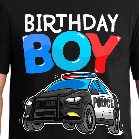 Birthday Boy Police Car Policeman Theme Birthday Pajama Set