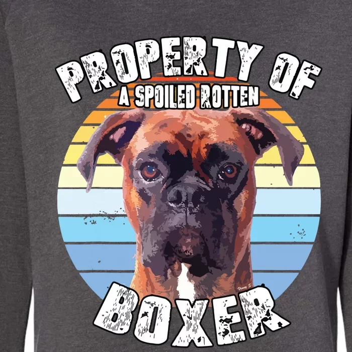 Boxer Brindle Property Of Womens California Wash Sweatshirt