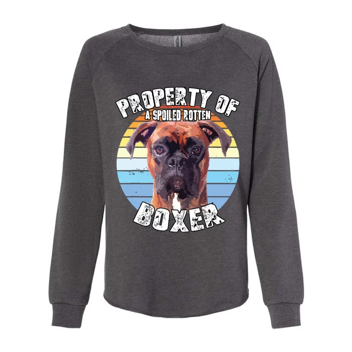 Boxer Brindle Property Of Womens California Wash Sweatshirt