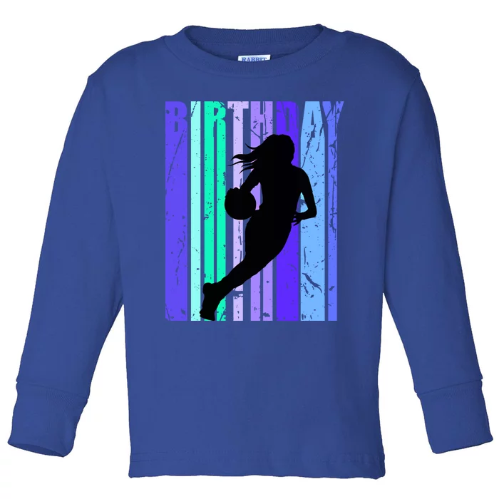 Blue Basketball Player Team Coach Coaching Training Gift Toddler Long Sleeve Shirt