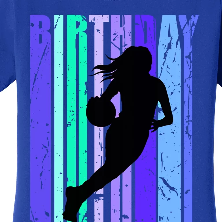 Blue Basketball Player Team Coach Coaching Training Gift Women's T-Shirt