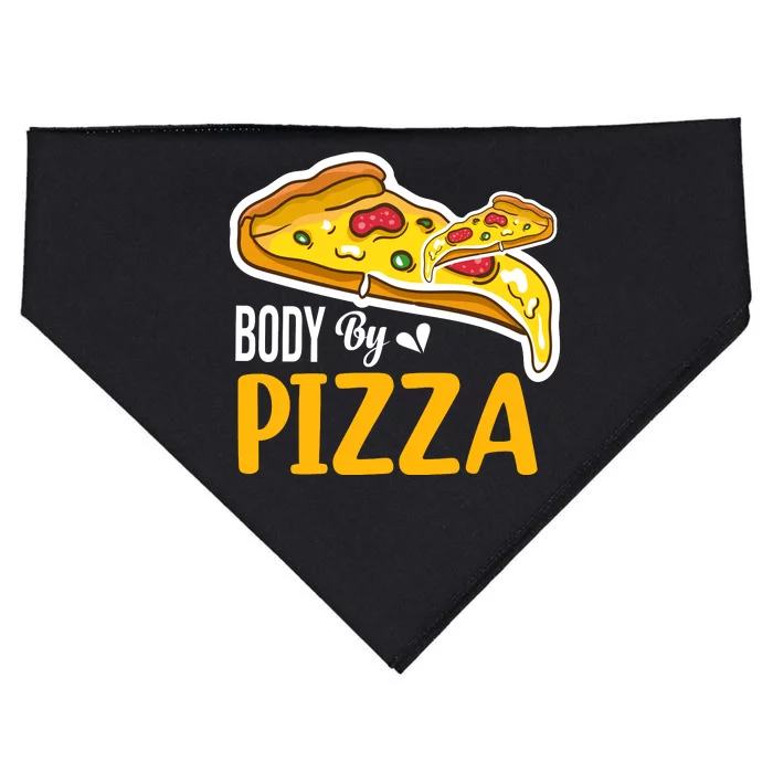 Body By Pizza Graphic Plus Size Shirt For Girl Boy USA-Made Doggie Bandana