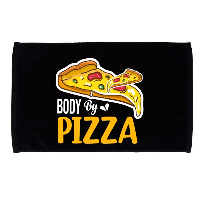 Body By Pizza Graphic Plus Size Shirt For Girl Boy Microfiber Hand Towel