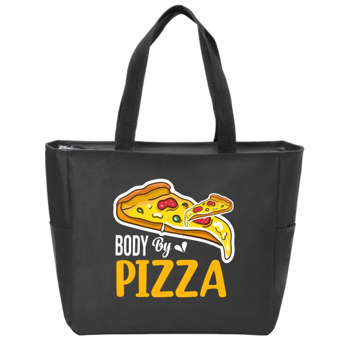 Body By Pizza Graphic Plus Size Shirt For Girl Boy Zip Tote Bag