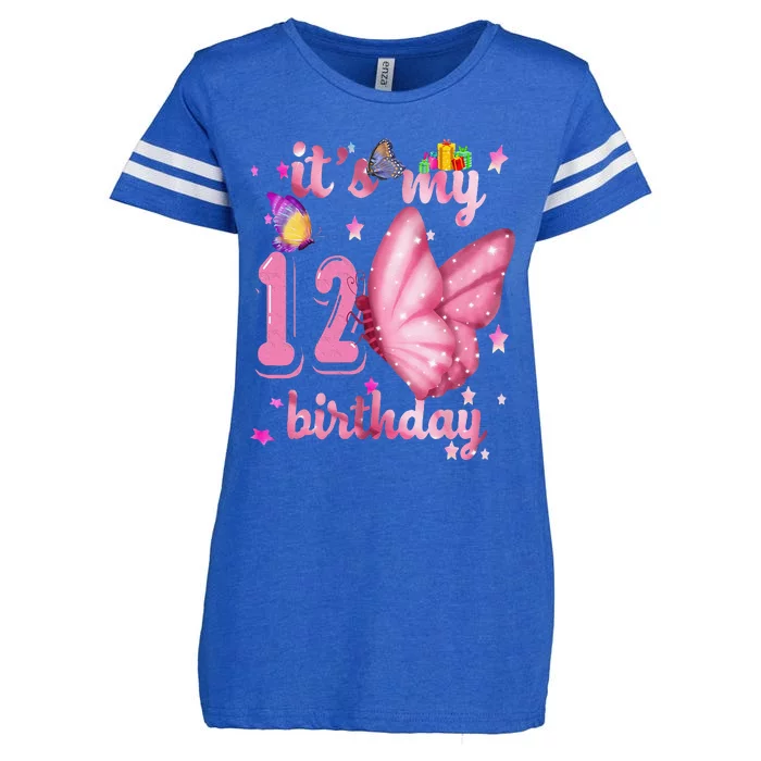 BUTTERFLY Birthday Princess 12th Birthday BUTTERFLY Enza Ladies Jersey Football T-Shirt