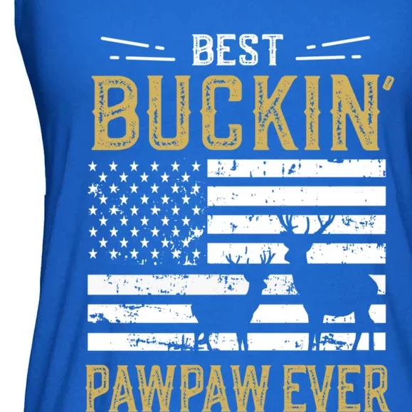 Best Buckin Pawpaw Ever Funny Gift Deer Hunter Cool Hunting Gift Ladies Essential Flowy Tank