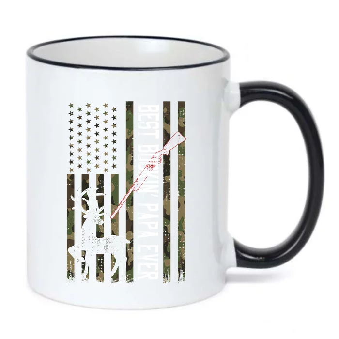 Best Buckin Papa Ever Gift Camo Deer Hunting Bucking Gift Black Color Changing Mug