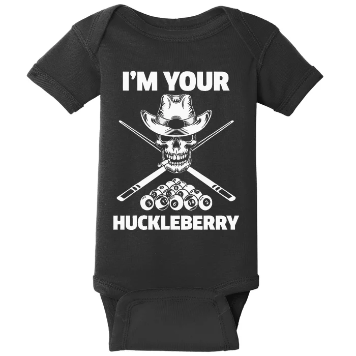 Billiard Billiards Pool IM Your Huckleberry Funny Baby Bodysuit