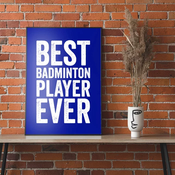 Best Badminton Player Ever Funny Badminton Gift Poster