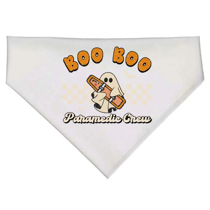 Boo Boo Paramedic Crew Retro Halloween Emt Spooky Ghost Team Gift USA-Made Doggie Bandana