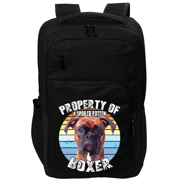 Boxer Brindle Property Of Impact Tech Backpack