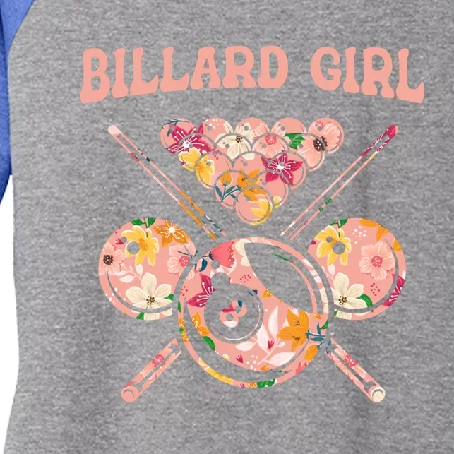 Billiard Billard Player 8ball Pool Snooker Billiards Gift Women's Tri-Blend 3/4-Sleeve Raglan Shirt