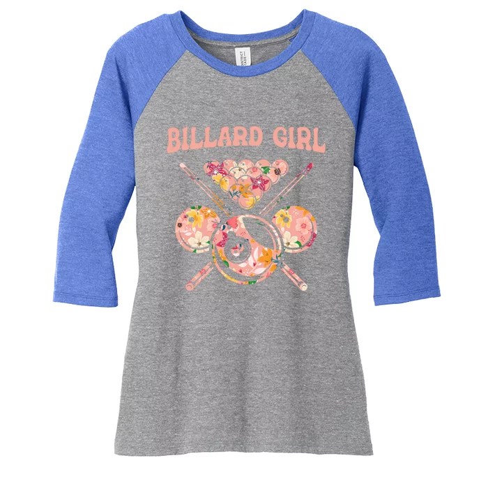 Billiard Billard Player 8ball Pool Snooker Billiards Gift Women's Tri-Blend 3/4-Sleeve Raglan Shirt