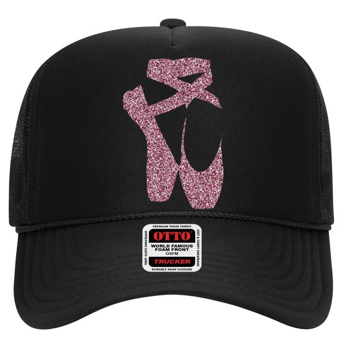 Ballet Ballerina Pointe Shoes Point High Crown Mesh Trucker Hat